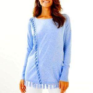 Lilly Pulitzer Emberly Fringe Sweater with Coolmax